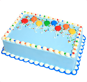 balloon decorate cake