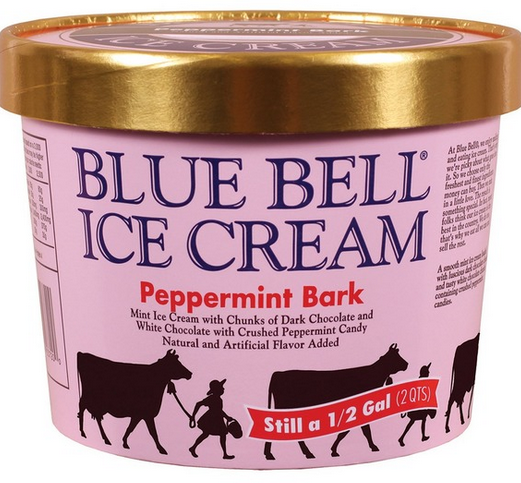 blue bell Peppermint Bark